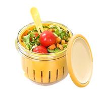 Fruit Salad Cup - Reusable Fruit Cups | 650ml Portable Strawberry Storage Cup | Multifunctional Colander For Washing & Freshkeeping | Overnight Oatmeal Container For Hiking, Picnic, Campeggio & School