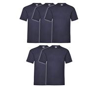 Set 5 Pezzi T-Shirt FRUIT OF THE LOOM 100% Cotone 165gr VALUEWEIGHT