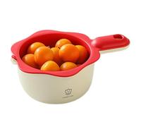 Fruit Spinner and Strainer, Double Layer Fruit Cleaner Bowl, 7,36 x 5,31 x 2,56 Inches Strainers and Colanders with Handle, Washer Vegetable for Thanksgiving and Christmas.