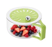 Fruit Strainer Container With Lid - Clear Food-Grade Portable Colander