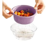 Fruit Strainer | With Silicone Brush Kitchen Storage Drain Basket | Fruit