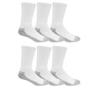 Fruit The Loom - Heavy Duty rinforzato calzini, bianco - bianco - Shoe Size 6-12/Sock Size 10-13