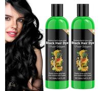Fruit Vinegar Hair Color, 2X Nourishing Scalp Natural Black Colors Dye, 0.38 Inches Easy at Home & Versatile, Long Lasting Coverage of Gray Strands for Women, Men, Smooth Shine