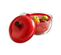 Fruit Washer - Mano Crank Container | Vegetable Cleaning Bowl, Built In Strainer Basket, Salad Spinner Alternative, Portable Kitchen Tool, Berry Lettuce Rinse System For Home Camping Picnic Travel