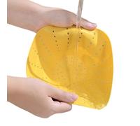 Fruit Washing Bowl | Colander Food Sieve Strainer Basket | Foldable Kitchen Colanders for Salad Pasta Noodle Prep Garlic Ginger Home Apartment Restaurant Camping Travel