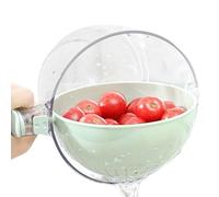 Fruit Washing Bowl - Strainer with Handle, 3-in-1 Rotatable Multifunctional Fruit and Vegetable Washer, SpinCleaning Strainer Bowl | for Kitchen Salad Prep, Food Mixing, Cooking, Camping, Fridge Snac