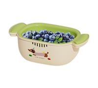 Fruit Washing Bowl, Vegetable Basket, 7.8x4.37x2.8 inches, Space Saving with Strainer, Kitchen Colander Cleaning Tool, Mixing Bowl for Pasta Rice Berries Veggies Salads Meal Prep, Cooking Draining