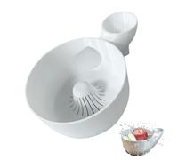 Fruit Washing Bowl with Strainer, Automatic Vegetable Washer, Multifunctional Food Storage Basket for Salad Prep Fridge Use, Space-Saving Kitchen Tool ol, White, 23,5 x 22,5 x 8,4 cm