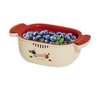 Fruit Washing Bowl with Strainer, Space-Saving Basket for Rinsing Pasta, Rice, Berries, Vegetables, Noodles, and Salad, Multi-Purpose Kitchen Tool for Cleaning, Mixing, Meal Preparation