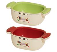 Fruit Washing Bowl with Strainer, Vegetable Basket, Space Saving Cleaning and Mixing for Pasta, Rice, Berries, Veggies, Food Prep, Salads, Meal, Noodles, 7.8x4.37x2.8 Inches