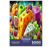 FruitCheeseArt Puzzle Decompressione Intellettuale 1000 Pezzi Delicious Food Puzzle Decorazione Per La Casa Per Adulti E Bambini 70x50cm/1000pcs