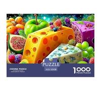 FruitCheeseArtPremium Jigsaw Puzzles for Adults A 1000-Piece (Advanced) Challenging Educational Brain Game - An Engaging And Thoughtful Gift Idea for Adults And Older Kids Age 12 Years Up to Enjoy An