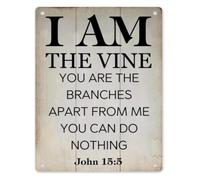 Fruitful Vine Branches Metal Sign Decor 8x12 Inch