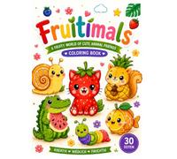 Fruitimals: A Cute Fruit & Animal Coloring Book for Kids