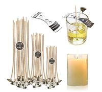 FRUITLET® 90 Pezzi Stoppini per Candele, Stoppino per Candele di 100% Cotone Naturale, Stoppini Candela in 3 Dimensioni (10-15-20 cm) per Candela Fai da Te, Candeliere, Candela Spessa