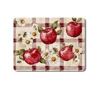 Fruits and Daisy - Tappetino scolapiatti per bancone della cucina, rustico, vintage, con motivo floreale, in gomma, assorbente, decorazione autunnale per cucina, 45,7 x 61 cm