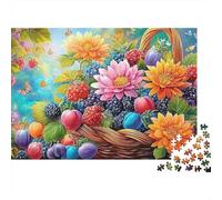 Fruits And Flowers in A Basket Puzzle Da 1000 Pezzi Fruit-themed Perfetto Regalo Di Compleanno Per Bambini E Adulti 38x26cm/1000pcs