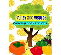Fruits and veggies coloring book for kids