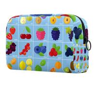 Fruits Collection, trousse da donna, per articoli da toeletta da viaggio, grande, pratica borsa organizer con cerniera, Multi, 18.5x7.5x13cm/7.3x3x5.1in, Beauty case
