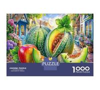Fruits in Fantasy Town Jigsaw Puzzle 1000 Pezzi Classici Per Adulti E Bambini ≥14 Anni Giochi Del Cervello Botanical Art Sfida Impossibile Regalo Amore Amico Hobby Creativo 52x38cm/1000pcs