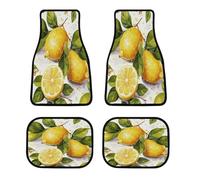Fruits Lemon - Set di 4 tappetini per auto, personalizzabili, antiscivolo, anteriori e posteriori, per tutte le stagioni, universali, adatti per SUV, furgoni, berline e camion