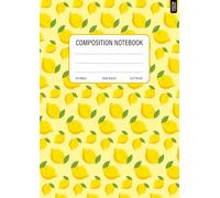 Fruity Composition Notebook: Fun Wide Ruled Notebook with lemon pattern | BACK TO SCHOOL Lined Paper Journal for School Kids, Teens, Students | 110 Pages | 8.27 x 11.69 Inch Size