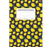 Fruity Composition Notebook: Fun Wide Ruled Notebook with lemon pattern | BACK TO SCHOOL Lined Paper Journal for School Kids, Teens, Students | 110 Pages | 8.27 x 11.69 Inch Size