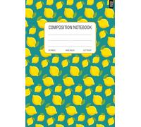Fruity Composition Notebook:: Fun Wide Ruled Notebook with lemon pattern | BACK TO SCHOOL Lined Paper Journal for School Kids, Teens, Students | 110 Pages | 8.27 x 11.69 Inch Size