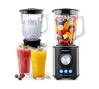 FRULLATORE A BICCHIERE BERDSEN Blender Kielichowy 800W BD-751800 W1500 ml, Potenza 800 W, Caraffa da 1500 ml, Argento, Nero