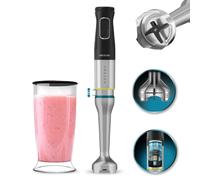 Frullatore a immersione Cecotec Katana da 15 litri - Potenza 1500 W - Funzione oscillante - Lame in titanio - 21 velocità - Protezione antispruzzo - Brocca da 800 ml senza BPA - Funzione Turbo - Nero