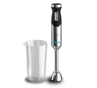 Cecotec Frullatore a mano Power Pulsar 2300 MAX. Potenza massima 2300 W, Lame a 4 Lame Con Rivestimento In Titanio Nero, Piede XL, Bicchiere 700 ml con Coperchio, Aste e Tritatutto con Becco Ghiaccio