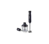 Frullatore a Immersione con tritatutto 700 W 2 velocità Lama in acciaio NERO