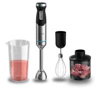 Cecotec Frullatore a immersione Power Pulsar 2300MAX Cream&Crush. Potenza massima 2300W, lame 4 fogli rivestimento titanio nero, piede XL, bicchiere 700ml coperchio, tritatutto e frusta montaclaras.