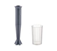 Alessi Plissé MDL10 G - Frullatore a Immersione di Design con Bicchiere Graduato, in Resina Termoplastica, Spina Europea 500W, Grigio