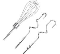 Frullatore a mano per KitchenAid e ganci per impasto per mixer KitchenAid, frusta per frusta in acciaio inox KHMPW, accessorio per frusta da cucina, 3 pezzi