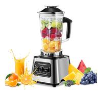 Frullatore a tazza da 6000 W, 2 in 1 miscelatore professionale da 2 l, frullatori per succhi e frullati con 9 velocità, lame 4 lame in acciaio inox Blender, funzione di pulizia automatica