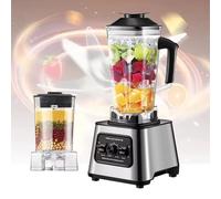 Frullatore ad Alta Velocità 2-in-1 da 6000W, Capacità 2.5L, 9 Livelli di Velocità, Tritaghiaccio e Spremiagrumi, Robot da Cucina Multifunzione