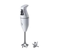 bamix Frullatore a immersione acciaio EO140 CLASSIC incl. lama multiuso in acciaio inox, 140 watt, 2 velocità, Made in Switzerland, Bianco/nero