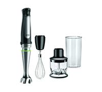 FRULLATORE AD IMMERSIONE BRAUN MQ 7025X 0,6 L Frullatore ad immersione 1000 W Nero, Acciaio inox, Potenza massima 1000 W, Recipiente da 1 l, Livelli di potenza Continuo velocità, Nero, Acciaio inox