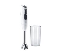 FRULLATORE AD IMMERSIONE BRAUN MultiQuick 3 MQ 3100 WH 0,6 L Frullatore ad immersione 750 W Grigio, Bianco, Potenza massima 750 W, Recipiente da 0.9 l, Livelli di potenza 11 velocità, Numero di lame 2