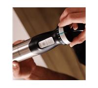 Cecotec Frullatore a immersione Power Pulsar 2300MAX Cream&Crush. Potenza massima 2300W, lame 4 fogli rivestimento titanio nero, piede XL, bicchiere 700ml coperchio, tritatutto e frusta montaclaras.
