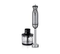 FRULLATORE AD IMMERSIONE HAEGER HB-10C.019A frullatore Frullatore ad immersione 1000 W Nero, Acciaio inox, Trasparente, Potenza massima 1000 W, Recipiente da 400 ml, Livelli di potenza 2 velocità, Ner