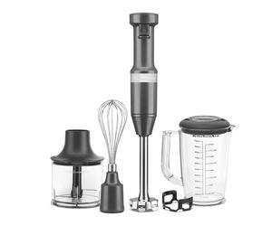 FRULLATORE AD IMMERSIONE KITCHENAID 5KHBV83EDG, Potenza massima 180 W, Recipiente da Mixbehälter 1 l, Livelli di potenza Continuo velocità, Numero di lame 1, Grigio Antracite