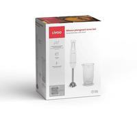 FRULLATORE AD IMMERSIONE LIVOO DOP245W400 W, Potenza massima 400 W, Recipiente da 700 ml, Livelli di potenza 1 velocità, Numero di lame 2, Bianco, Trasparente