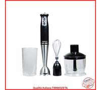 Termozeta Frullatore ad Immersione Minipimer Potenza 500 watt Lame inox colore Nero - 76020 Multi Mixer