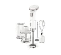 Frullatore a Immersione Cordless, Batteria 11,1V/2000mAh, Lame in Titanio, Set con Accessori