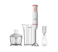 FRULLATORE AD IMMERSIONE SOLAC BA5614, Potenza massima 1000 W, Livelli di potenza 2 velocità, Lame in Blocco coltelli estraibile, Rosso, Trasparente, Bianco