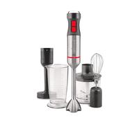 FRULLATORE AD IMMERSIONE UFESA BP4654, Potenza massima 1200 W, Recipiente da 700 ml, Livelli di potenza 20 velocità, Numero di lame 4, Nero, Rosso