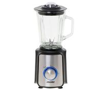 Ms 4080 Frullatore, Vaso Di Vetro Da 1,5 L, 2 Velocit+funzione Di Impulso Tritaghiaccio 1200w Nero / argento
