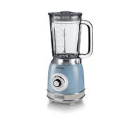 Ariete 583, Frullatore Vintage con tazza in vetro da 1,5 Litri, 4 Lame in Acciaio Inox, 4 Velocità + Pulse,1000 Watt, Celeste